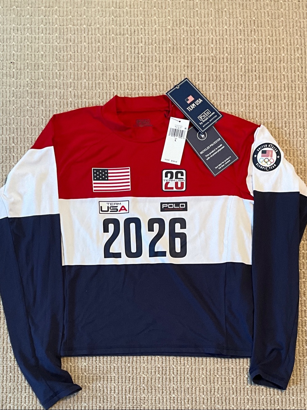 Ralph Lauren Team USA Red White Navy 2026 Polo Shirt